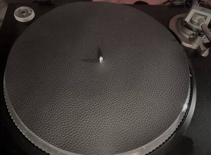 10 Hertz mata gramofonowa skóra czarna 1mm